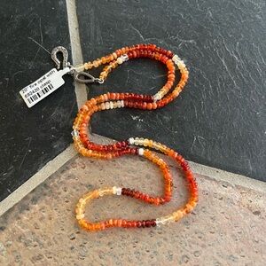 Elegant Faceted Fire 🔥 Opals Beaded Necklace 20” long